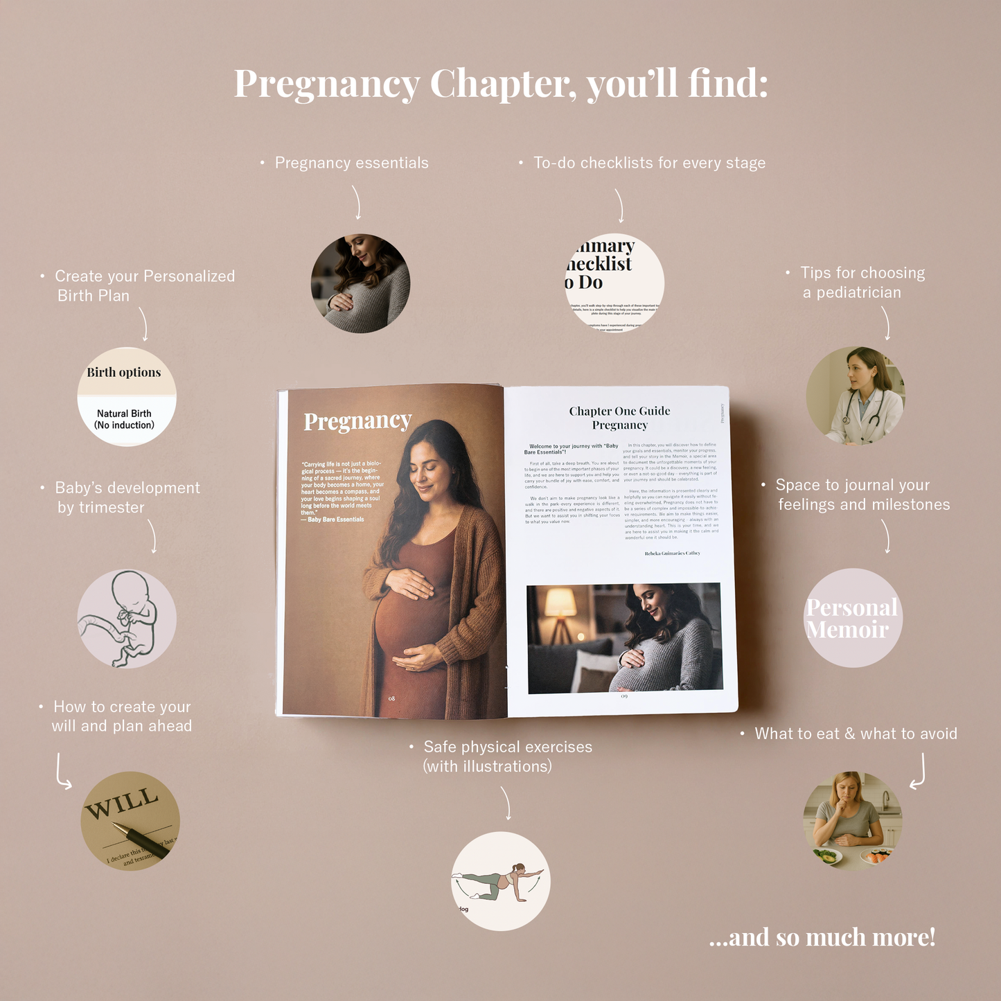 Pregnancy Planner & Motherhood Guide – From Pregnancy to Potty Training /Baby Bare Essentials